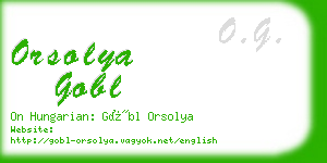 orsolya gobl business card
